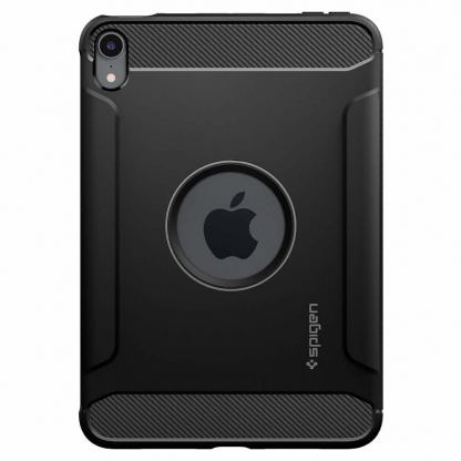 Spigen Rugged Armor Case - удароустойчив силиконов (TPU) калъф за iPad mini 6 (2021) (черен) 2