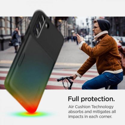 Spigen Slim Armor CS Case - хибриден кейс с отделение за кр. карти и най-висока степен на защита за Samsung Galaxy S22 Plus (черен) 13