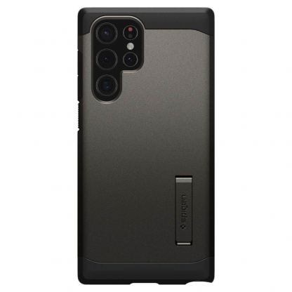 Spigen Tough Armor Case - хибриден кейс с най-висока степен на защита за Samsung Galaxy S22 Ultra (сив) 2