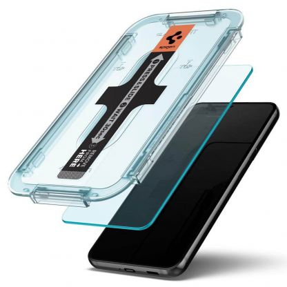 Spigen Tempered Glass GLAS.tR EZ Fit - калено стъклено защитно покритие за дисплея на Samsung Galaxy S22 (2 броя) (прозрачно) 2