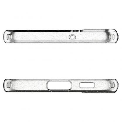 Spigen Liquid Crystal Glitter Case - тънък качествен силиконов (TPU) калъф за Samsung Galaxy S22 (прозрачен)  4