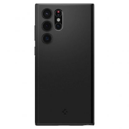 Spigen Thin Fit Case - качествен тънък матиран кейс за Samsung Galaxy S22 Ultra (черен) 2