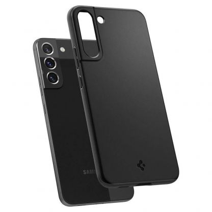 Spigen Thin Fit Case - качествен тънък матиран кейс за Samsung Galaxy S22 (черен) 8