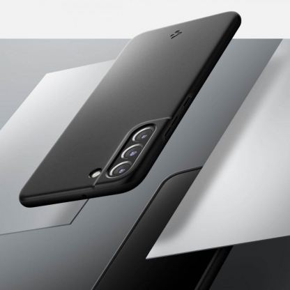 Spigen Thin Fit Case - качествен тънък матиран кейс за Samsung Galaxy S22 (черен) 9
