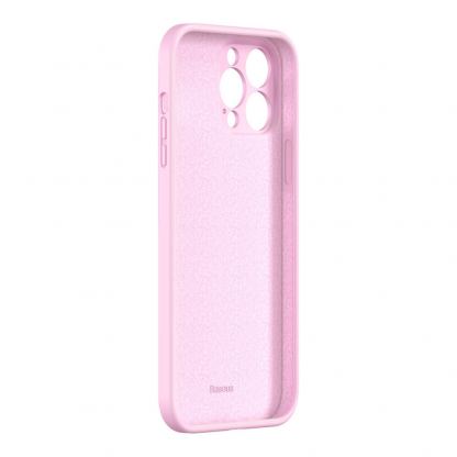 Baseus Jelly Liquid Silica Gel Case (ARYT001004) - силиконов (TPU) калъф за iPhone 13 Pro (розов) 8