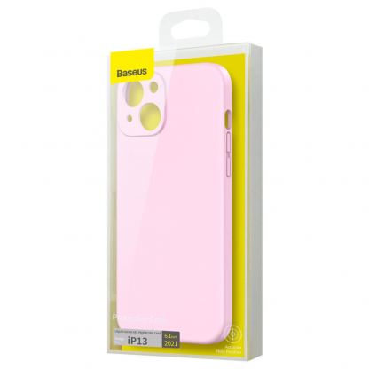 Baseus Jelly Liquid Silica Gel Case (ARYT000904) - силиконов (TPU) калъф за iPhone 13 (розов) 5