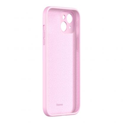 Baseus Jelly Liquid Silica Gel Case (ARYT000904) - силиконов (TPU) калъф за iPhone 13 (розов) 8