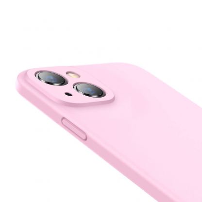 Baseus Jelly Liquid Silica Gel Case (ARYT000904) - силиконов (TPU) калъф за iPhone 13 (розов) 9