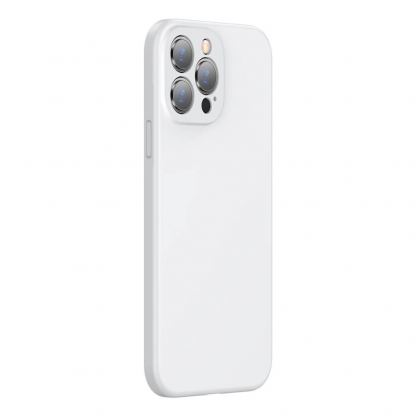 Baseus Jelly Liquid Silica Gel Case (ARYT000502) - силиконов (TPU) калъф за iPhone 13 Pro Max (бял) 3