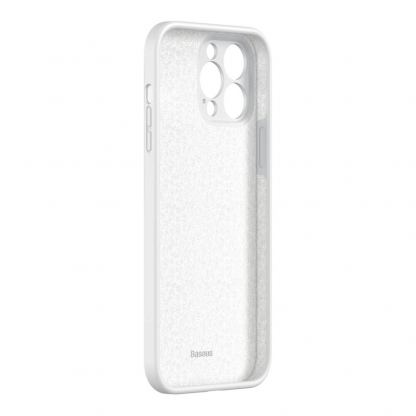 Baseus Jelly Liquid Silica Gel Case (ARYT000502) - силиконов (TPU) калъф за iPhone 13 Pro Max (бял) 8