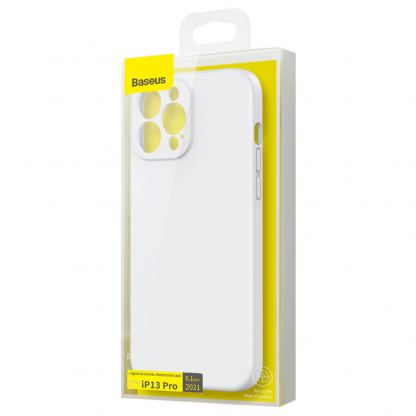 Baseus Jelly Liquid Silica Gel Case (ARYT000402) - силиконов (TPU) калъф за iPhone 13 Pro (бял) 5