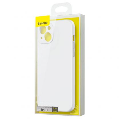 Baseus Jelly Liquid Silica Gel Case (ARYT000302) - силиконов (TPU) калъф за iPhone 13 (бял) 5