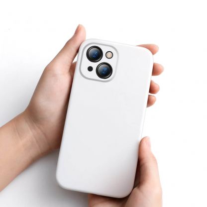 Baseus Jelly Liquid Silica Gel Case (ARYT000302) - силиконов (TPU) калъф за iPhone 13 (бял) 10