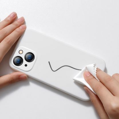 Baseus Jelly Liquid Silica Gel Case (ARYT000302) - силиконов (TPU) калъф за iPhone 13 (бял) 11