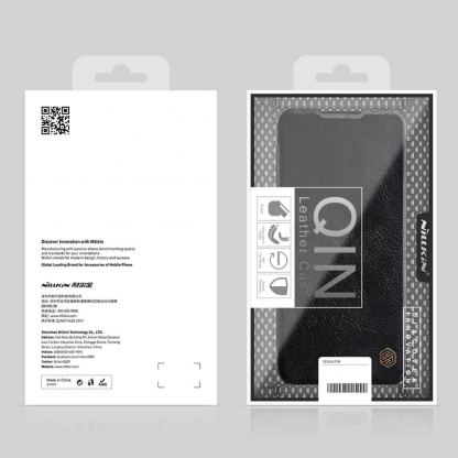 Nillkin Qin Leather Flip Case - кожен калъф, тип портфейл за Samsung Galaxy A03s (черен) 4