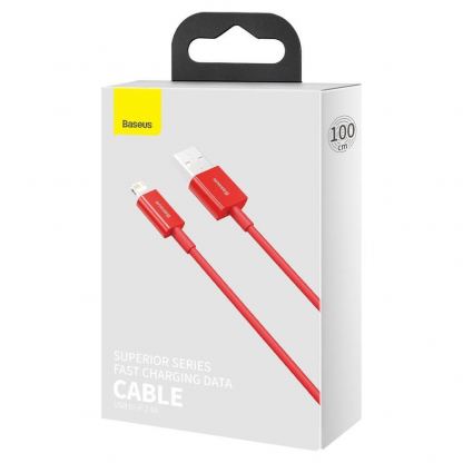 Baseus Superior Lightning USB Cable (CALYS-A09) - USB кабел за Apple устройства с Lightning порт (100 см) (червен) 5