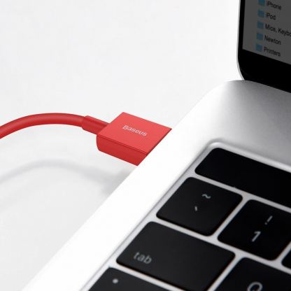 Baseus Superior Lightning USB Cable (CALYS-A09) - USB кабел за Apple устройства с Lightning порт (100 см) (червен) 10