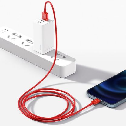 Baseus Superior Lightning USB Cable (CALYS-A09) - USB кабел за Apple устройства с Lightning порт (100 см) (червен) 11