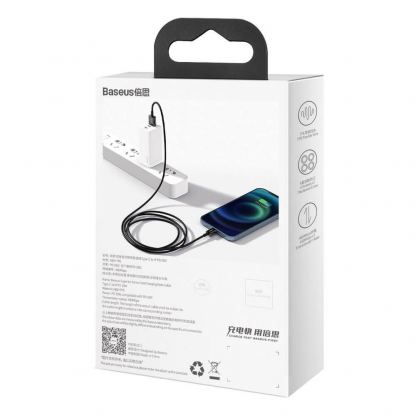 Baseus Superior Lightning USB Cable (CALYS-A01) - USB кабел за Apple устройства с Lightning порт (100 см) (черен) 6