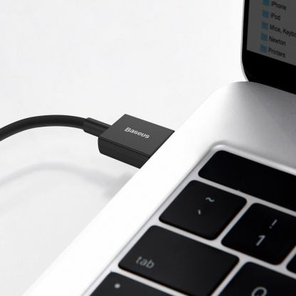 Baseus Superior Lightning USB Cable (CALYS-A01) - USB кабел за Apple устройства с Lightning порт (100 см) (черен) 11