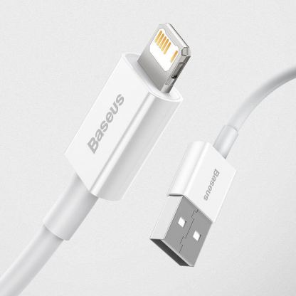Baseus Superior Lightning USB Cable (CALYS-A02) - USB кабел за Apple устройства с Lightning порт (100 см) (бял) 12
