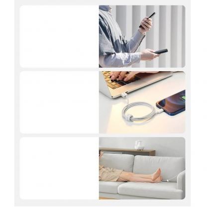 Baseus Superior Lightning USB Cable (CALYS-A02) - USB кабел за Apple устройства с Lightning порт (100 см) (бял) 16