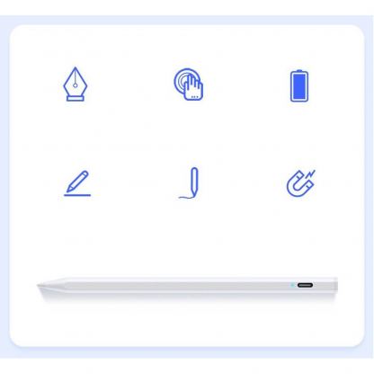 Dux Ducis Stylus Pen Cassic Version (USB-C port) - алуминиева професионална писалка за iPad (бял) 3