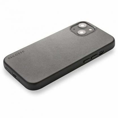 Decoded MagSafe Leather Case - кожен (естествена кожа) кейс с MagSafe за iPhone 13 mini (черен) 3