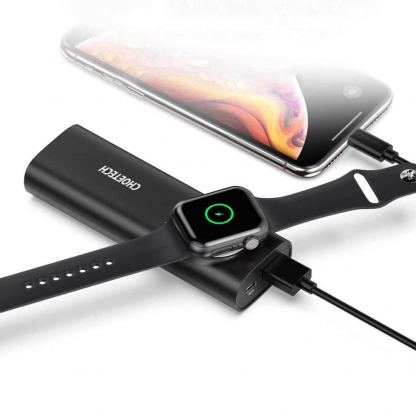 Choetech MFI Power Bank Apple Watch 5000mAh - сертифицирана външна батерия за зареждане на Apple Watch (черен) 2