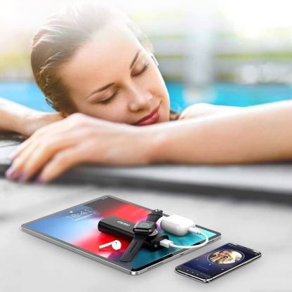 Choetech MFI Power Bank Apple Watch 5000mAh - сертифицирана външна батерия за зареждане на Apple Watch (черен) 4
