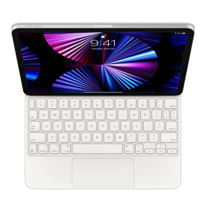 Apple Magic Keyboard US - безжична клавиатура за iPad Pro 11 M1 (2021), iPad Pro 11 (2020), iPad Pro 11 (2018), iPad Air 5 (2022), iPad Air 4 (2020) (бял) 5