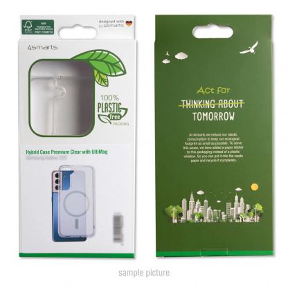 4smarts Hybrid Premium Clear Case with UltiMag - хибриден удароустойчив кейс за Samsung Galaxy S22 (прозрачен) 3