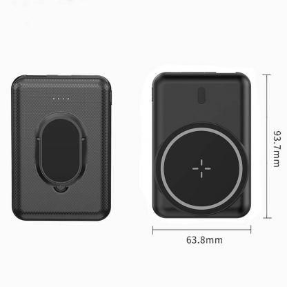 4smarts Wireless Power Bank VoltHub UltiMag Kick 5000mAh for MagSafe - безжична преносима външна батерия с USB-C и USB-A порт за iPhone с Magsafe (черен) 12