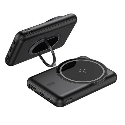 4smarts Wireless Power Bank VoltHub UltiMag Kick 5000mAh for MagSafe - безжична преносима външна батерия с USB-C и USB-A порт за iPhone с Magsafe (черен) 14
