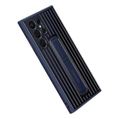 Samsung Protective Standing Cover EF-RS908CNEGWW - оригинален хибриден кейс за Samsung Galaxy S22 Ultra (тъмносин) 11