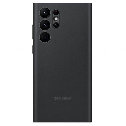 Samsung LED View Cover EF-NS908PBEGEE - оригинален калъф през който виждате информация от дисплея за Samsung Galaxy S22 Ultra (черен) 3