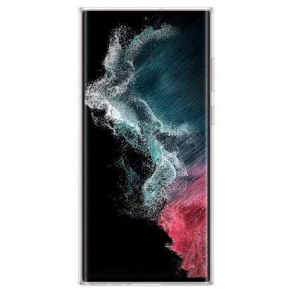 Samsung Clear Standing Cover EF-JS908CT - оригинален удароустойчив хибриден кейс с поставка за Samsung Galaxy S22 Ultra (прозрачен) 2