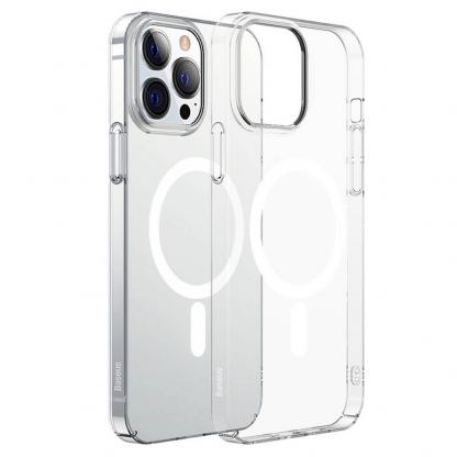 Baseus Crystal Magnetic Case (ARJT010202) - поликарбонатов кейс с MagSafe за iPhone 13 Pro Max (прозрачен) 7