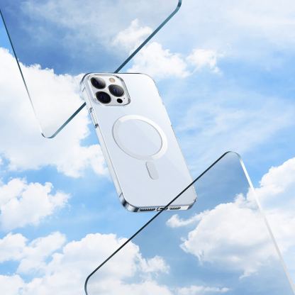Baseus Crystal Magnetic Case (ARJT010202) - поликарбонатов кейс с MagSafe за iPhone 13 Pro Max (прозрачен) 9