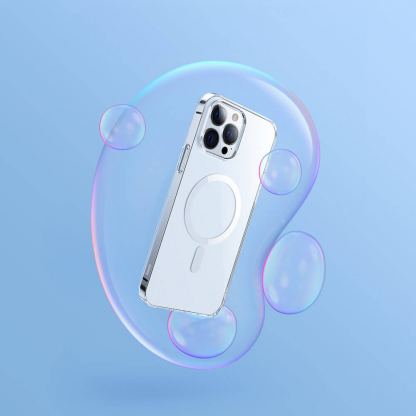 Baseus Crystal Magnetic Case (ARJT010202) - поликарбонатов кейс с MagSafe за iPhone 13 Pro Max (прозрачен) 10