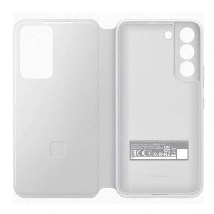 Samsung Clear View Cover EF-ZS906CW - оригинален кейс с антибактериално покритие, през който виждате информация от дисплея за Samsung Galaxy S22 Plus (бял) 3