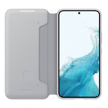 Samsung LED View Cover EF-NS901PJ - оригинален калъф през който виждате информация от дисплея за Samsung Galaxy S22 (сив) 3