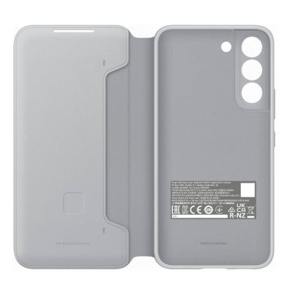 Samsung LED View Cover EF-NS901PJ - оригинален калъф през който виждате информация от дисплея за Samsung Galaxy S22 (сив) 5