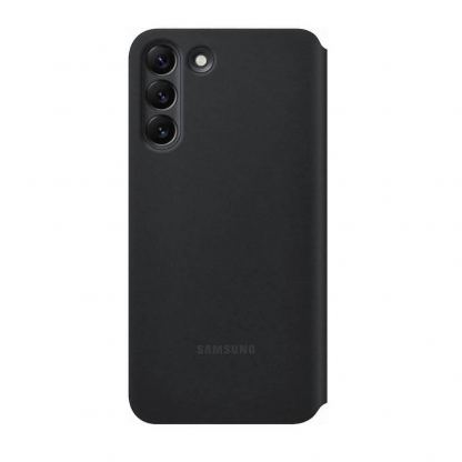 Samsung Clear View Cover EF-ZS901CB - оригинален кейс с антибактериално покритие, през който виждате информация от дисплея за Samsung Galaxy S22 (черен) 5