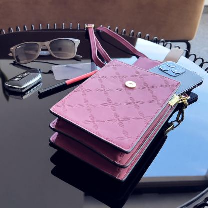 Fancy Handmade Bag Case Model 1 With Shoulder Strap - малка и компактна чанта с презрамка (светлорозов) 3