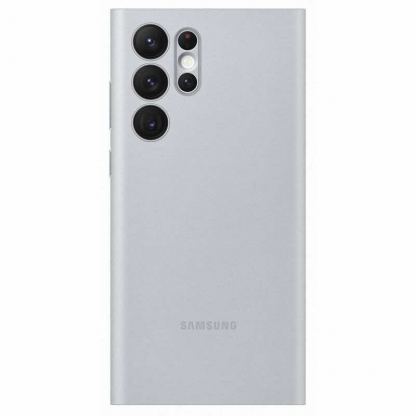 Samsung LED View Cover EF-NS908PJEGEE - оригинален калъф през който виждате информация от дисплея за Samsung Galaxy S22 Ultra (светлосив) 2