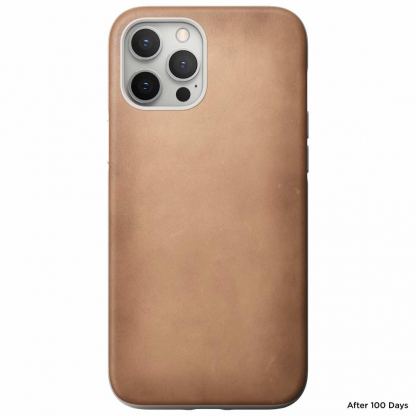 Nomad Leather Rugged Case - кожен (естествена кожа) кейс за iPhone 12, iPhone 12 Pro (бежов) 2
