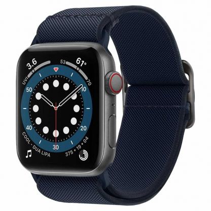 Spigen Fit Lite Band - лека текстилна каишка за Apple Watch 42мм, 44мм, 45мм (тъмносин) 8