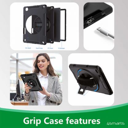 4smarts Rugged Tablet Case Grip - удароустойчив калъф за iPad mini 6 (2021) (черен) 3