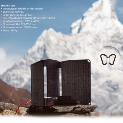 4smarts Foldable Solar Panel VoltSolar 20W Dual USB-A Ports - сгъваем соларен панел зареждащ директно вашето устройство от слънцето 10